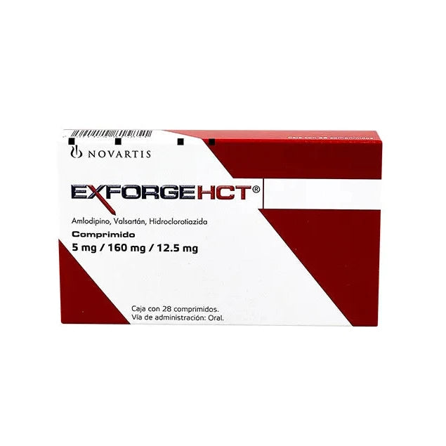 Exforge HCT 5/160/12.5 mg, 28 Tabletas