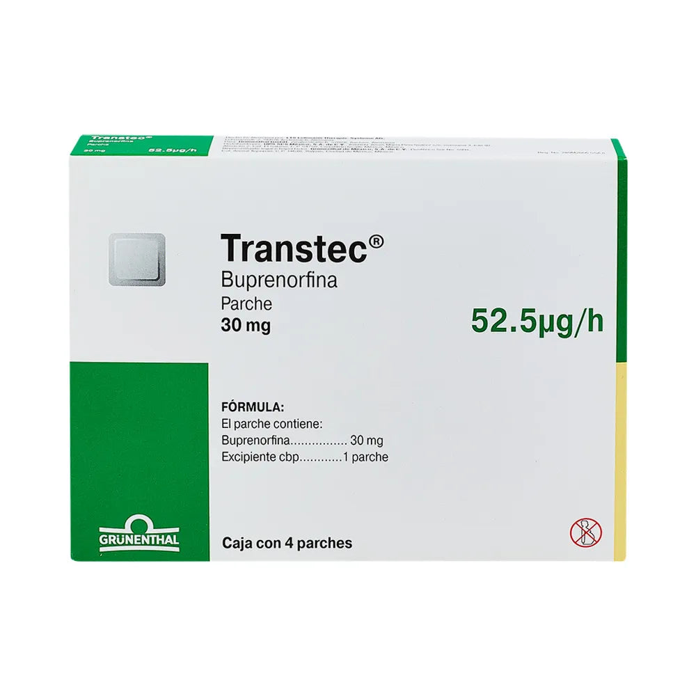Transtec 30 mg buprenorfina, 4 parches