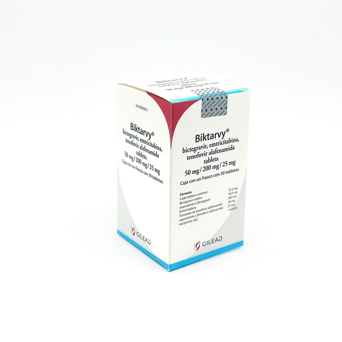 Biktarvy 50 mg/200 mg/25 mg bictegravir emtricitabina tenofovir alafenamida, 30 tabletas-thumbmail-2