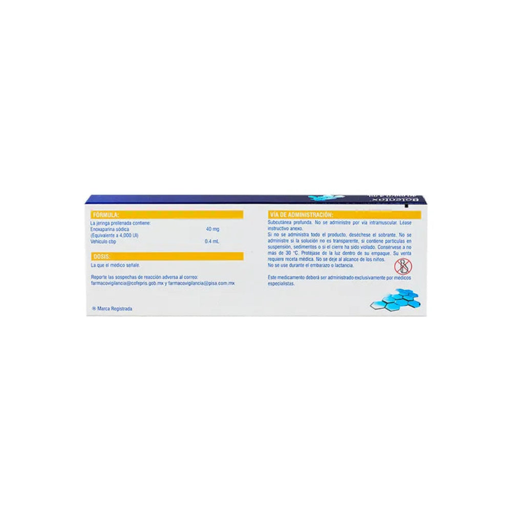 Bolentax 40 mg/0.4 ml enoxaparina sódica, 2 jeringas