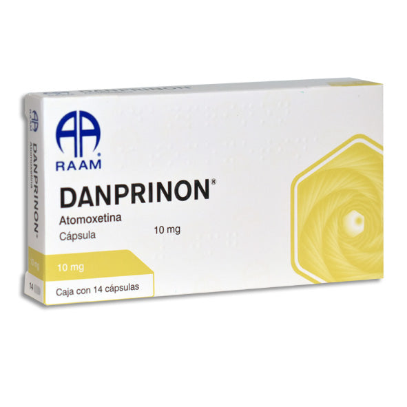 DANPRINON 10 mg atomoxetina, 14 cápsulas