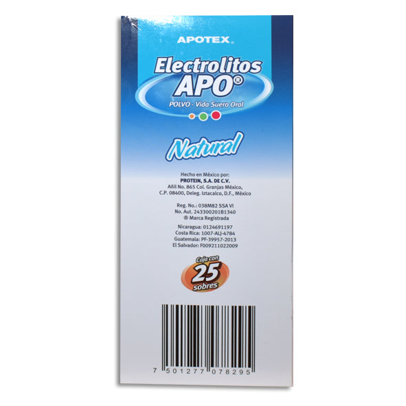 Electrolitos Apo sobres, 25 sobres