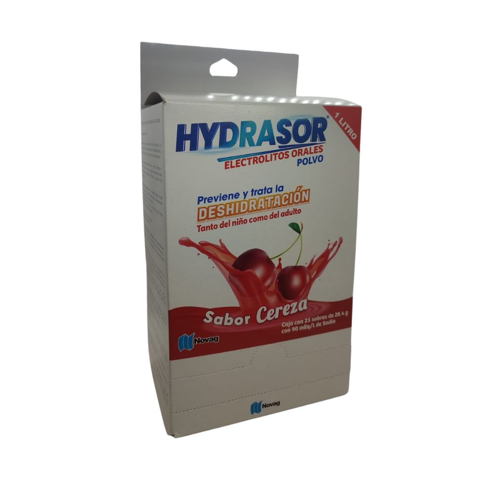 Hydrasor Cereza electrolitos sobres, 25 sobres