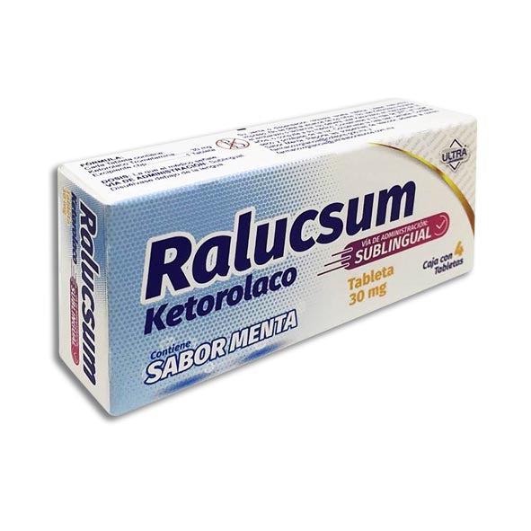 Ralucsum 30 mg ketorolaco, 4 tabletas