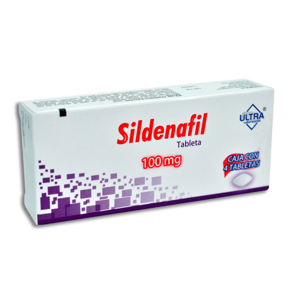 Sildenafil 100 mg Ultra, 4 tabletas