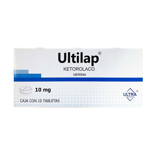 Ultilap 10 mg ketorolaco, 10 tabletas