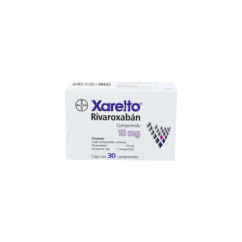 Xarelto 10 mg rivaroxabán, 30 tabletas