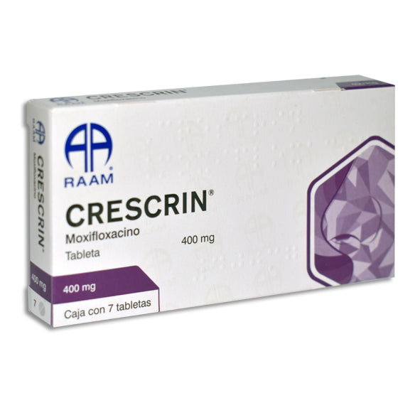 CRESCRIN 400 mg moxifloxacino, 7 tabletas