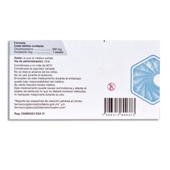 DORIRAAM 300 mg oxcarbazepina, 20 tabletas-thumbmail-2