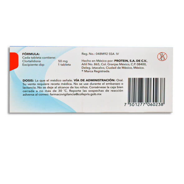 Clortalidona Apotex 50 mg, 20 tabletas-thumbmail-2