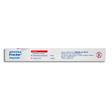 Prochor 40 mg propranolol, 30 tabletas – Farmacias Sannia