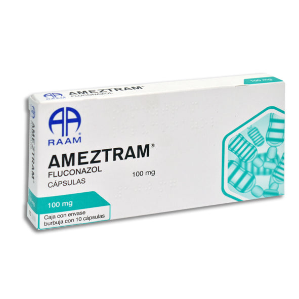 Ameztram 100 mg fluconazol, 10 cápsulas