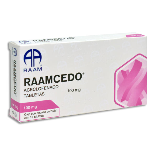 Raamcedo 100 mg aceclofenaco, 10 tabletas