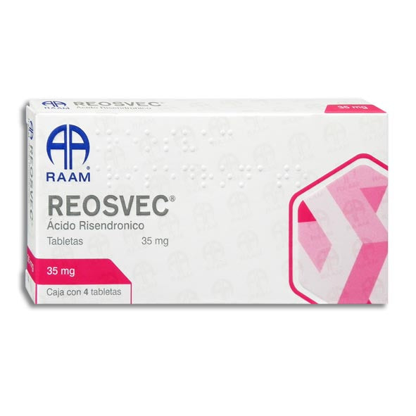Reosvec 35 mg ácido risedrónico, 4 tabletas