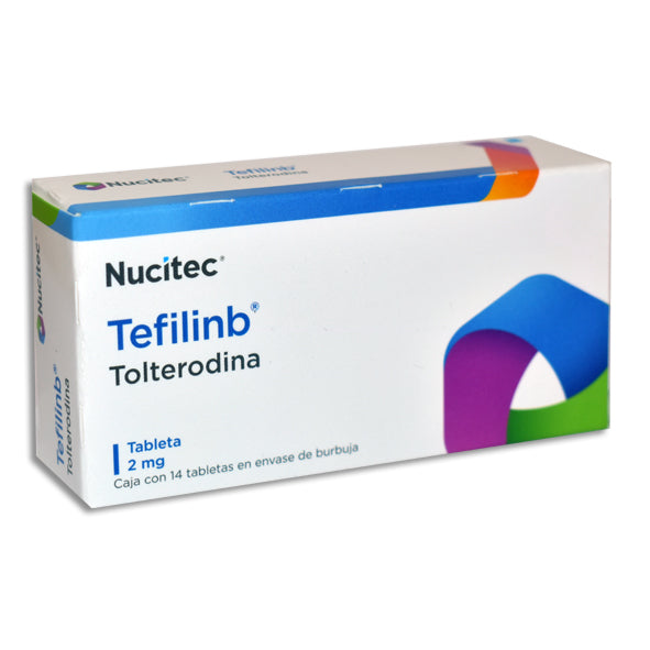 Tefilinb 2 mg tolterodina, 14 tabletas