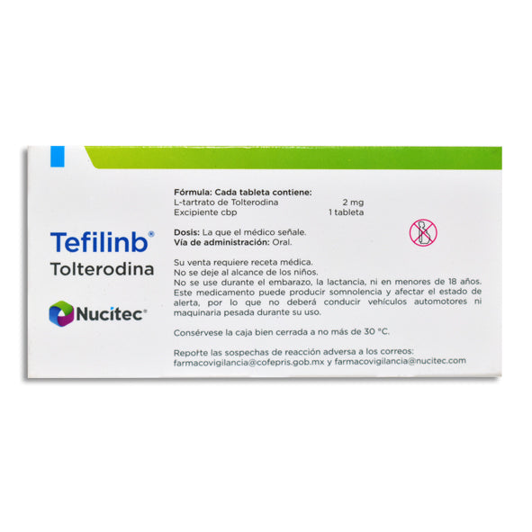 Tefilinb 2 mg tolterodina, 14 tabletas-thumbmail-2