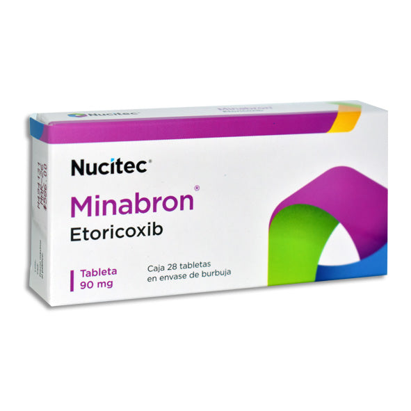 Minabron 90 mg etoricoxib, 28 tabletas