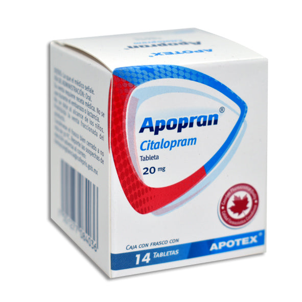 Apopran 20 mg citalopram, 14 tabletas