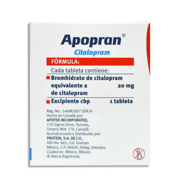 Apopran 20 mg citalopram, 14 tabletas-thumbmail-2