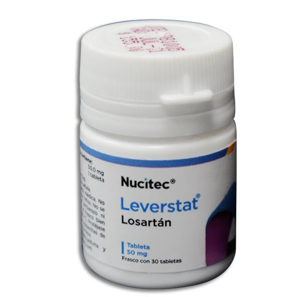 Leverstat 50 mg losartán, 30 tabletas