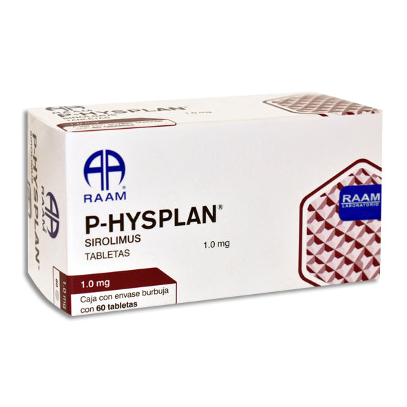 P-HYSPLAN 1 mg sirolimus, 60 tabletas