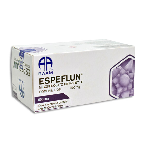 ESPEFLUN 500 mg micofenolato de mofetilo, 50 comprimidos