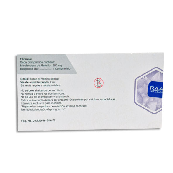 ESPEFLUN 500 mg micofenolato de mofetilo, 50 comprimidos-thumbmail-2