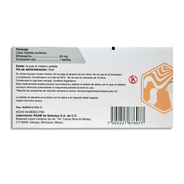 OCIPLOS 30 mg mirtazapina, 30 tabletas dispersables-thumbmail-2